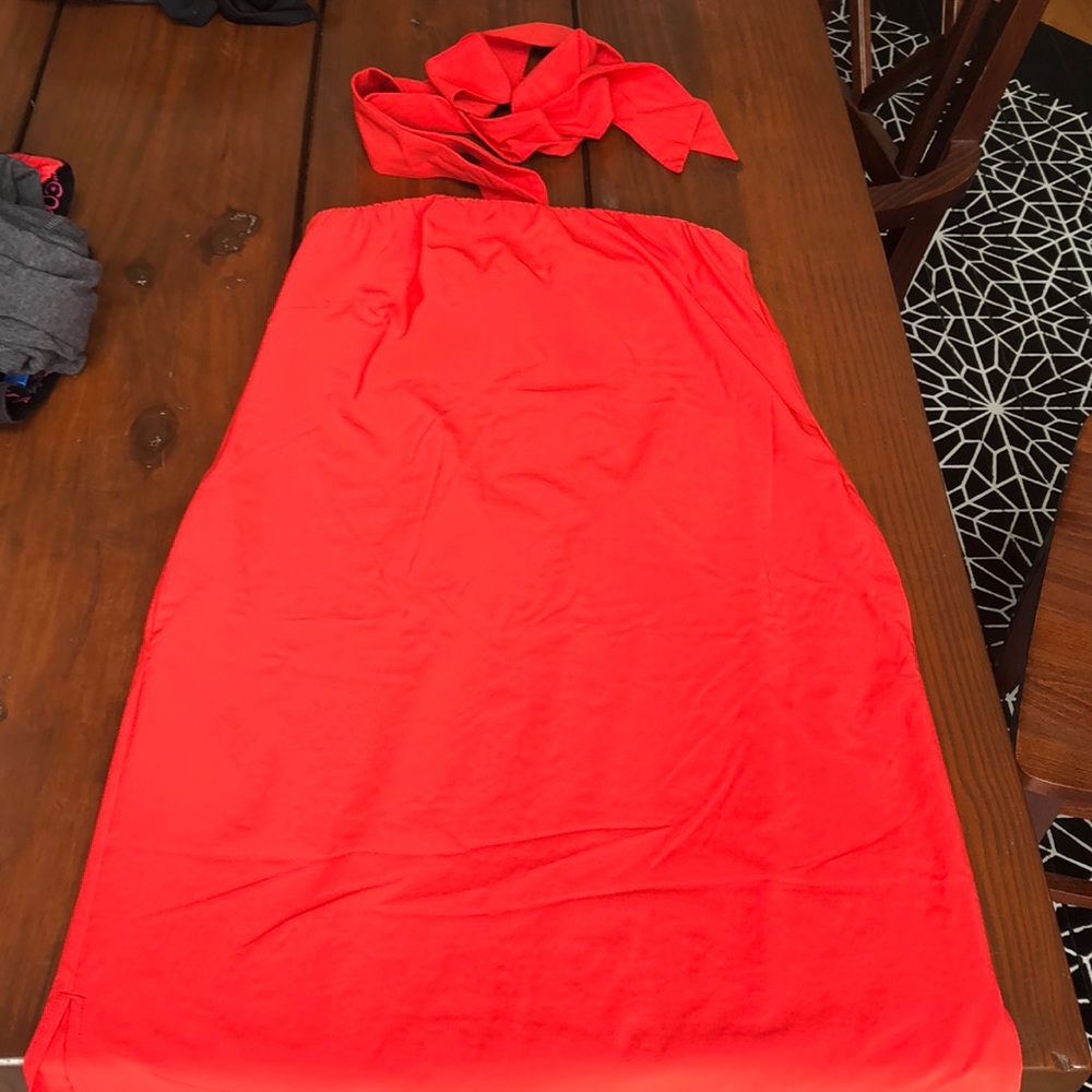 Red athleta dress